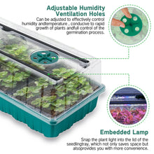 Load image into Gallery viewer, Seed starter tray with grow light (36-cell seed germination kit)