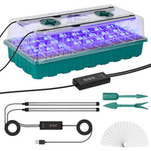 Load image into Gallery viewer, Seed starter tray with grow light (36-cell seed germination kit)
