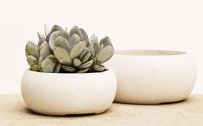 Concrete Bowl - White (27 x 11cm)